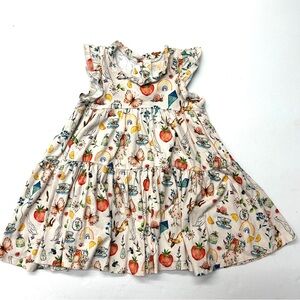 Next Direct UK Floral Ruffle Dress Spring Strawberry Rainbow Fairy Print